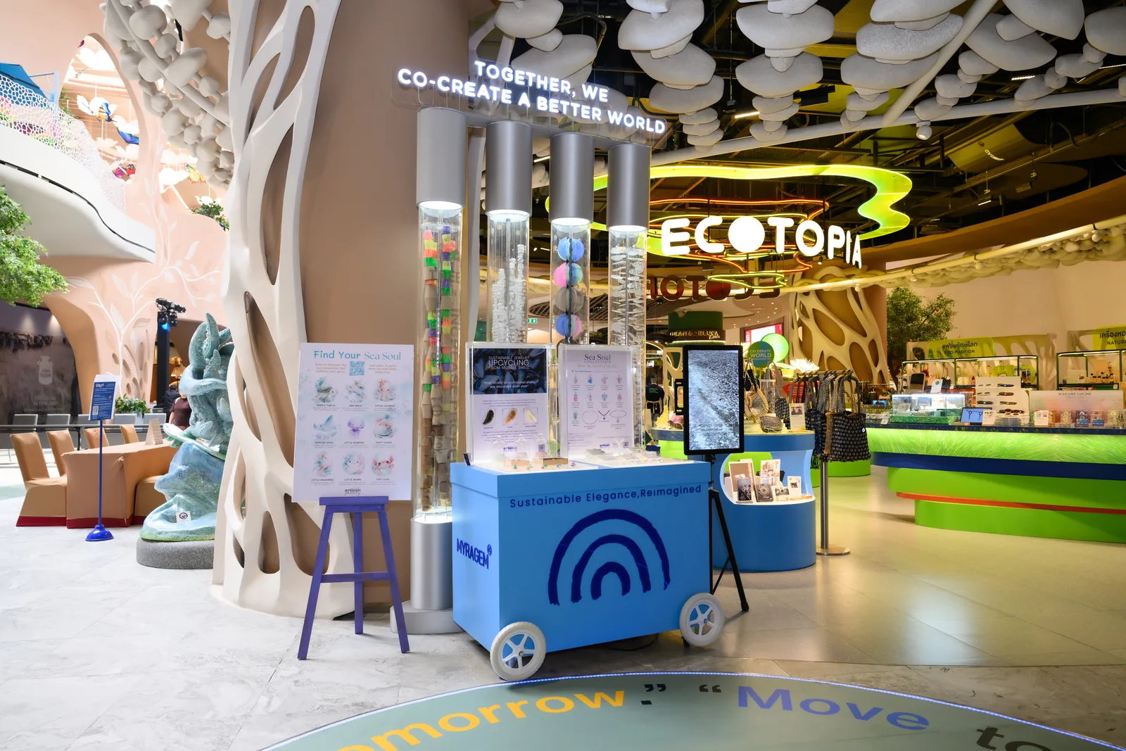 The Sea Soul cart and display inside ECOTOPIA