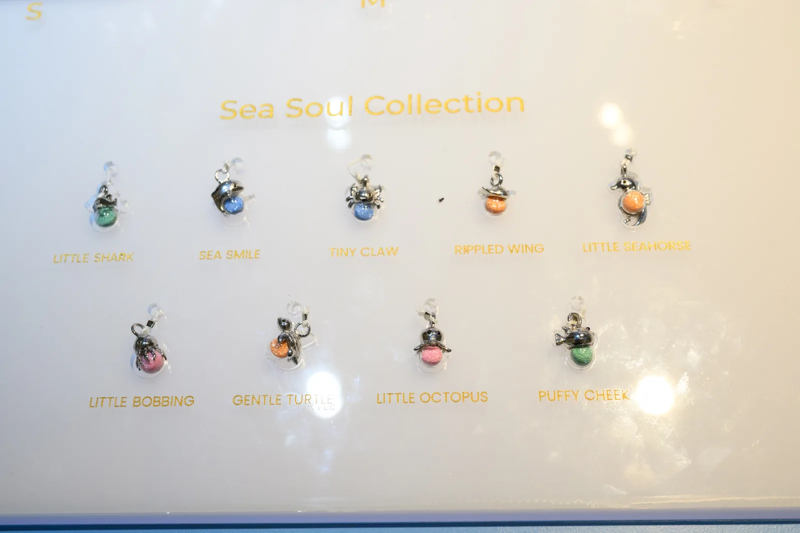 The Sea Soul collection panel with the nine characters